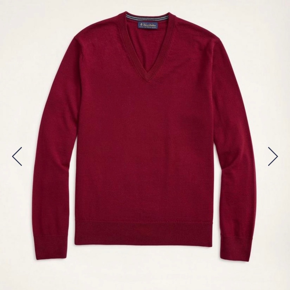 Brooks Brothers 346 V-neck Merino wool sweater